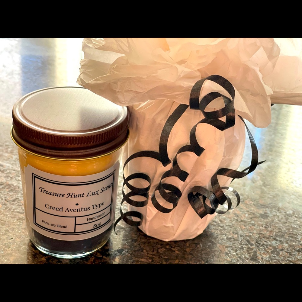 Homemade creed aventus candle